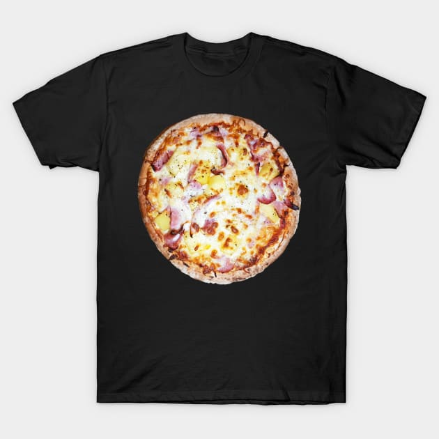 Ham and Pineapple Food Hawaiian Pizza T-Shirt by ellenhenryart